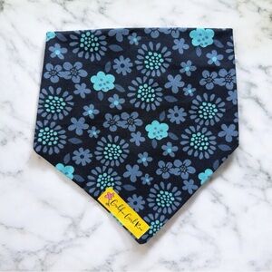 DOG Bandana - Blue Petite Flowers - Size L Large